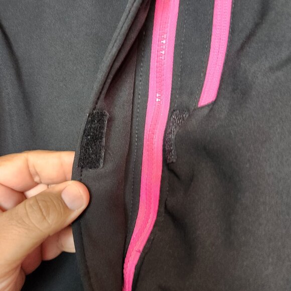 CB Cutter Buck Sport Jacket Women's Size M 10-12 Black Pink Heavyweight Hoodie - Picture 9 of 16